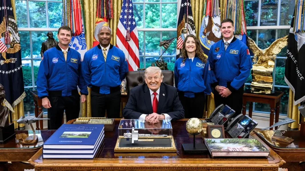 Artemis II crew honored with Congressional Space Medal by President Trump