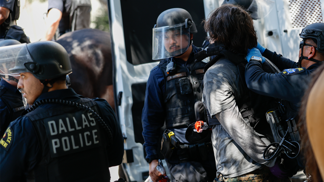 Dallas anti-Trump protest ends in arrests, riot gear
