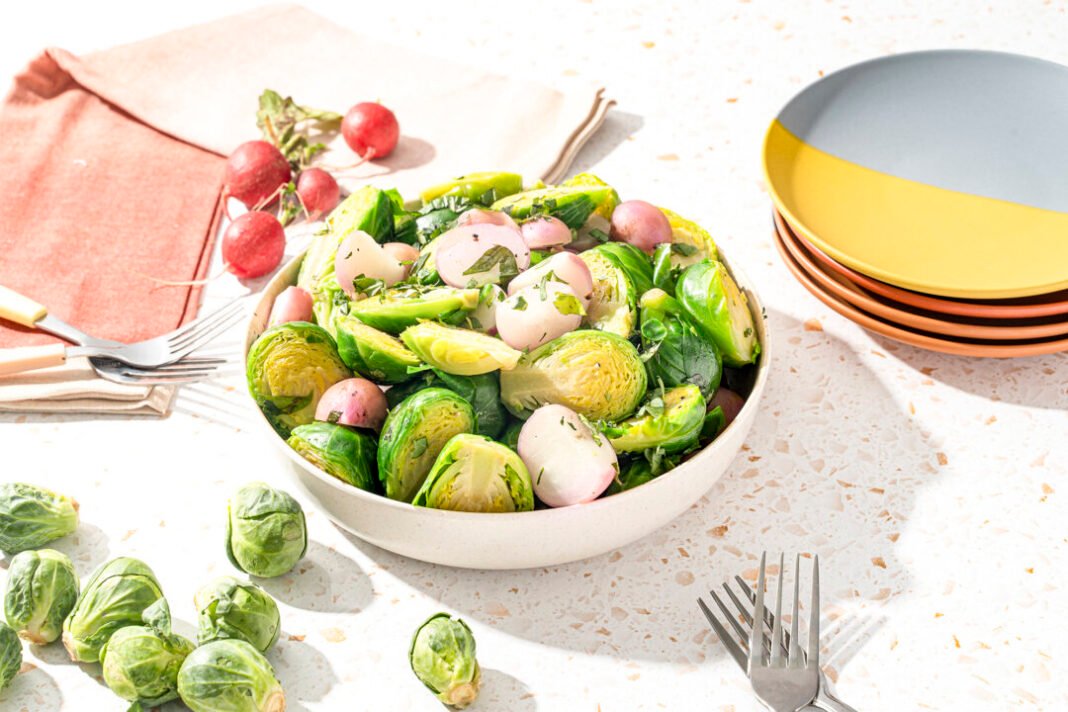10-Minute Crisp Fall Salad: Quick Brussels Sprouts and Apples